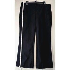 Lark Womens Pants Size 12 Black Side Zip Stretch Work Office Career Cotton Blend